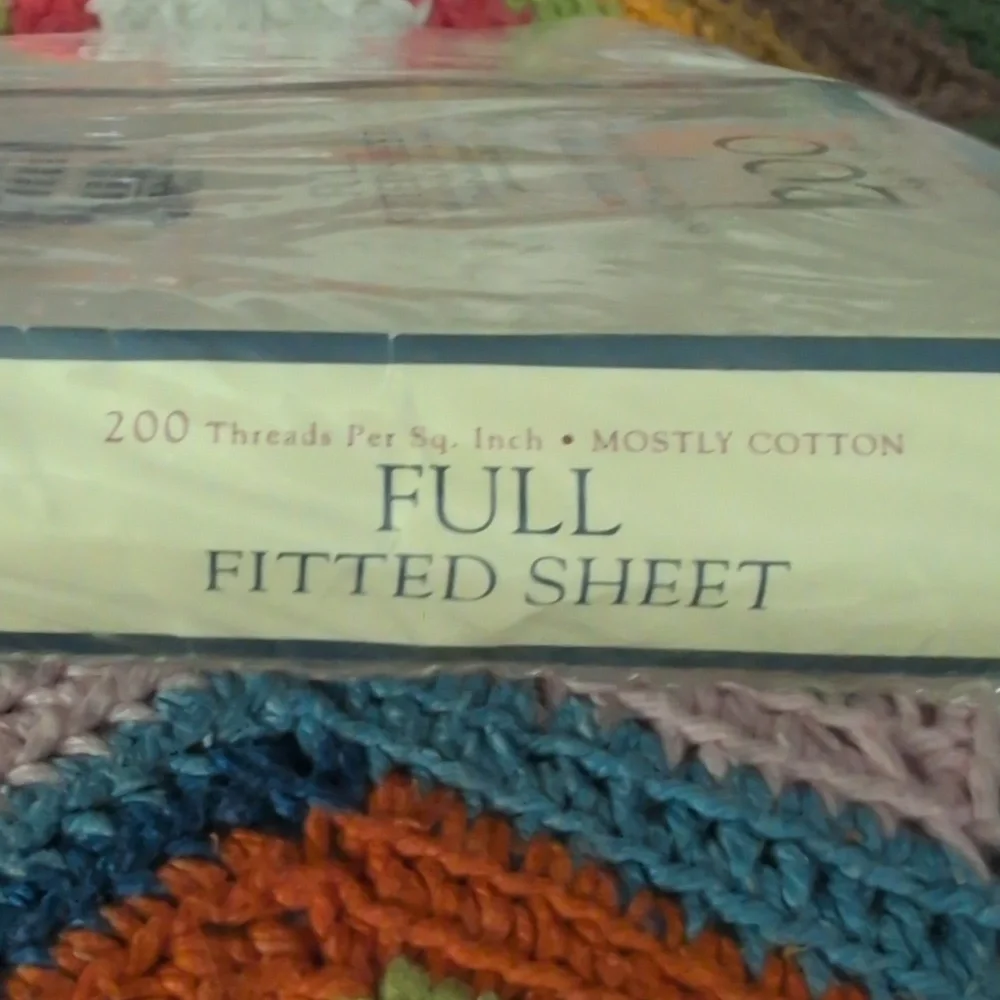 Select Edition Vintage Cream Fitted Sheet Cotton‎ Blend Deadstock NIP